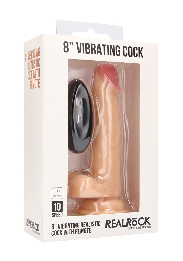 Real Rock – Vibrating Cock & Balls 8 inches – Skin