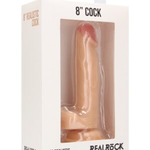 Real Rock Skin - Realistic Cock 8" With Scrotum