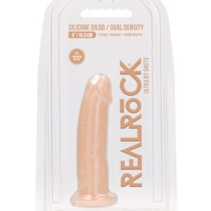 Real Rock Silicone Dildo Without Balls 6" (Flesh)