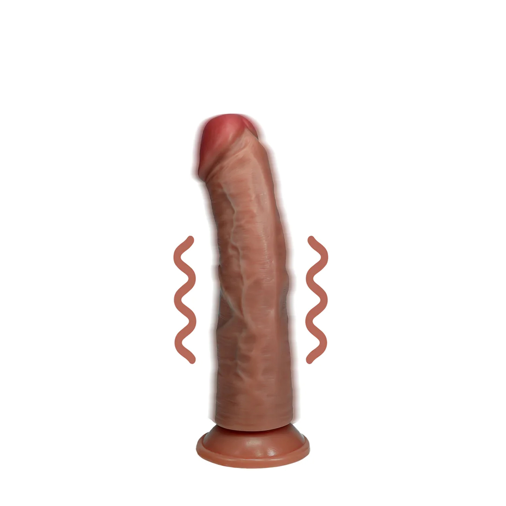 Real Rock - Vibrating Regular Curved Cock - 6 / 15 5 cm - Tan