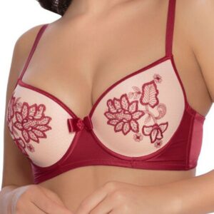 Roza Mehendi Push Up Bra Claret