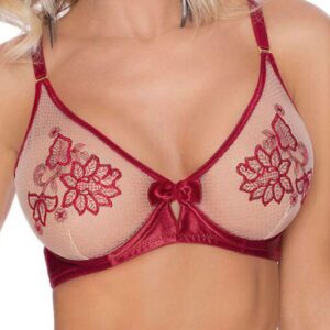 Roza Mehendi Soft Cup Bra Claret