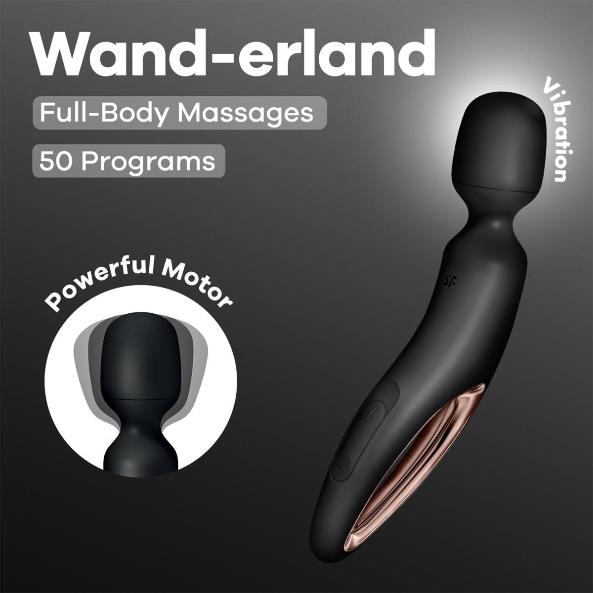 Satisfyer Wand-erland – Black/Rose Gold