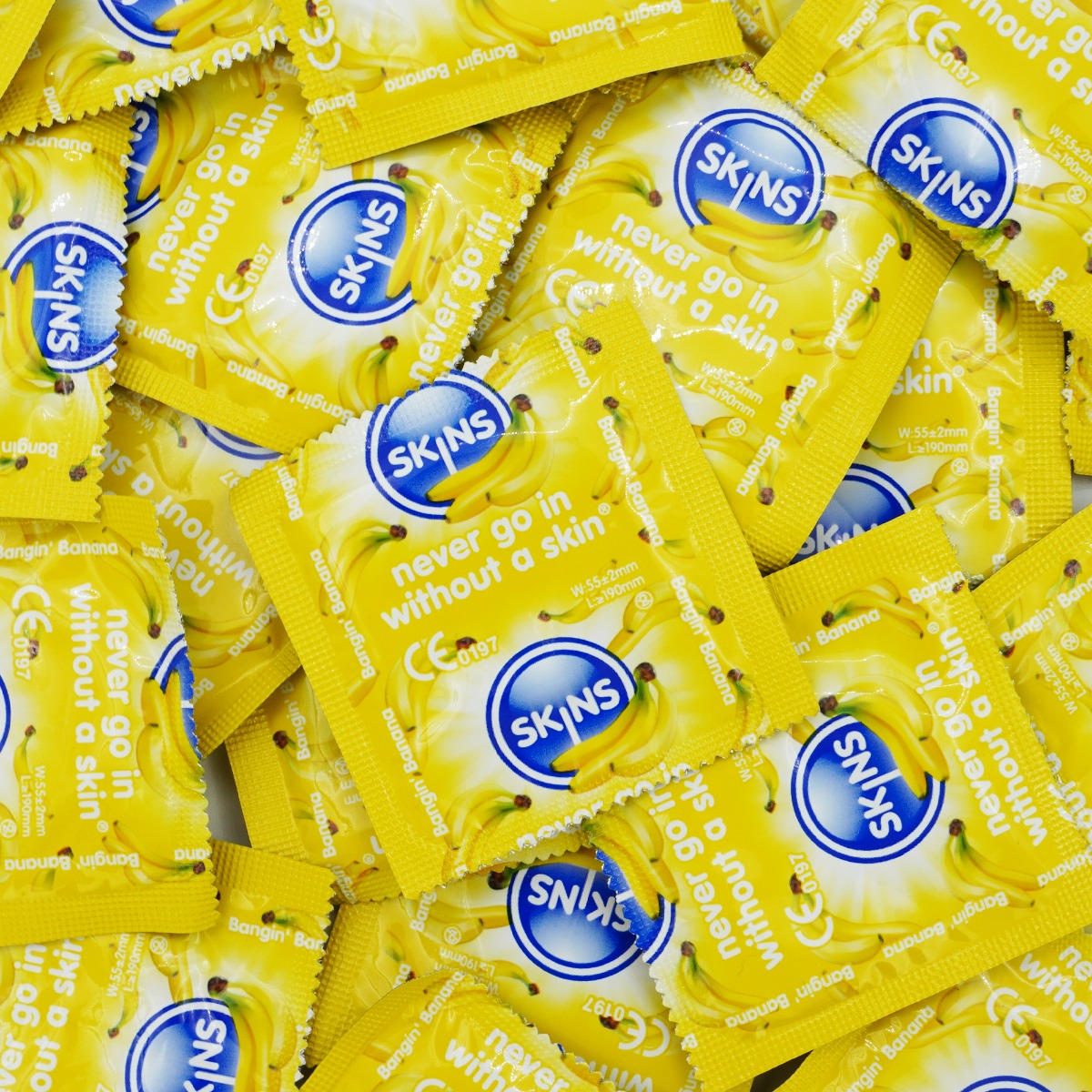 Skins Condoms Banana Flavour FOIL (BAG 500)