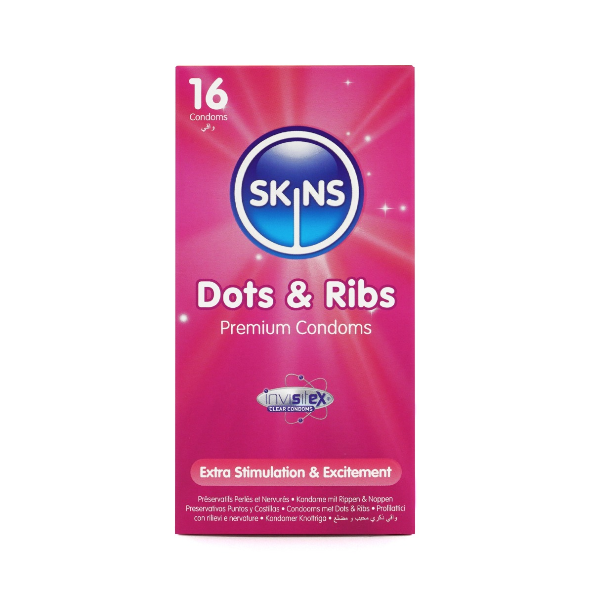 Skins Condoms Dots & Ribs 16 Pack
