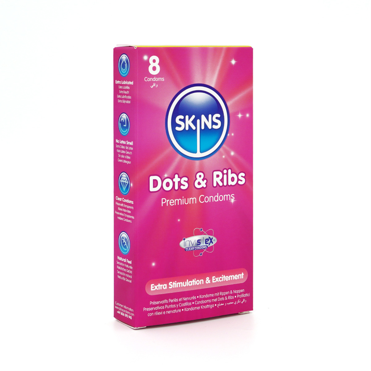 Skins Condoms Dots & Ribs 8 Pack