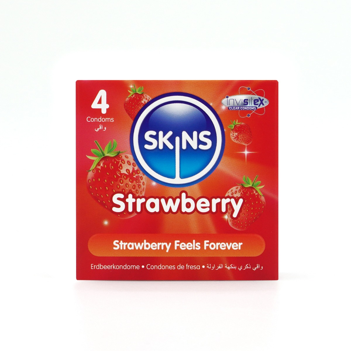 Skins Condoms Strawberry 4 Pack
