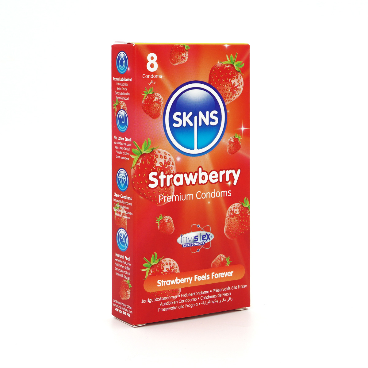 Skins Condoms Strawberry 8 Pack