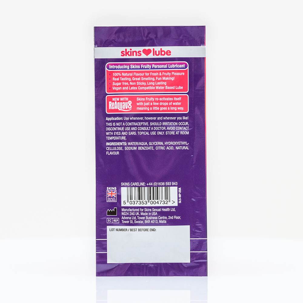 Skins Mango & Passionfruit Water Based Lubricant – 5ml Foil