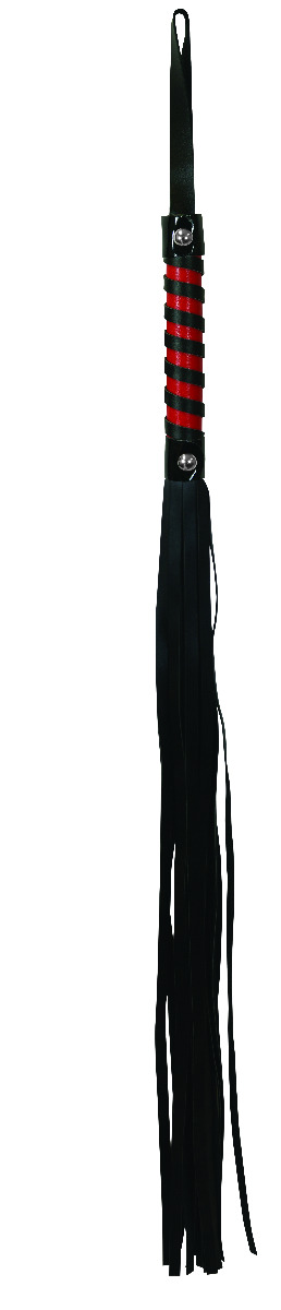 S&M Red & Black Stripe Flogger