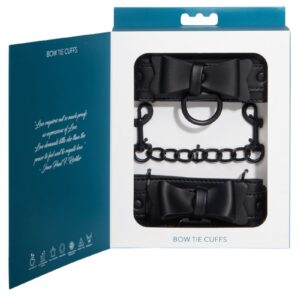 Sportsheets Sincerely Bow Tie Faux Leather Wrist Cuffs