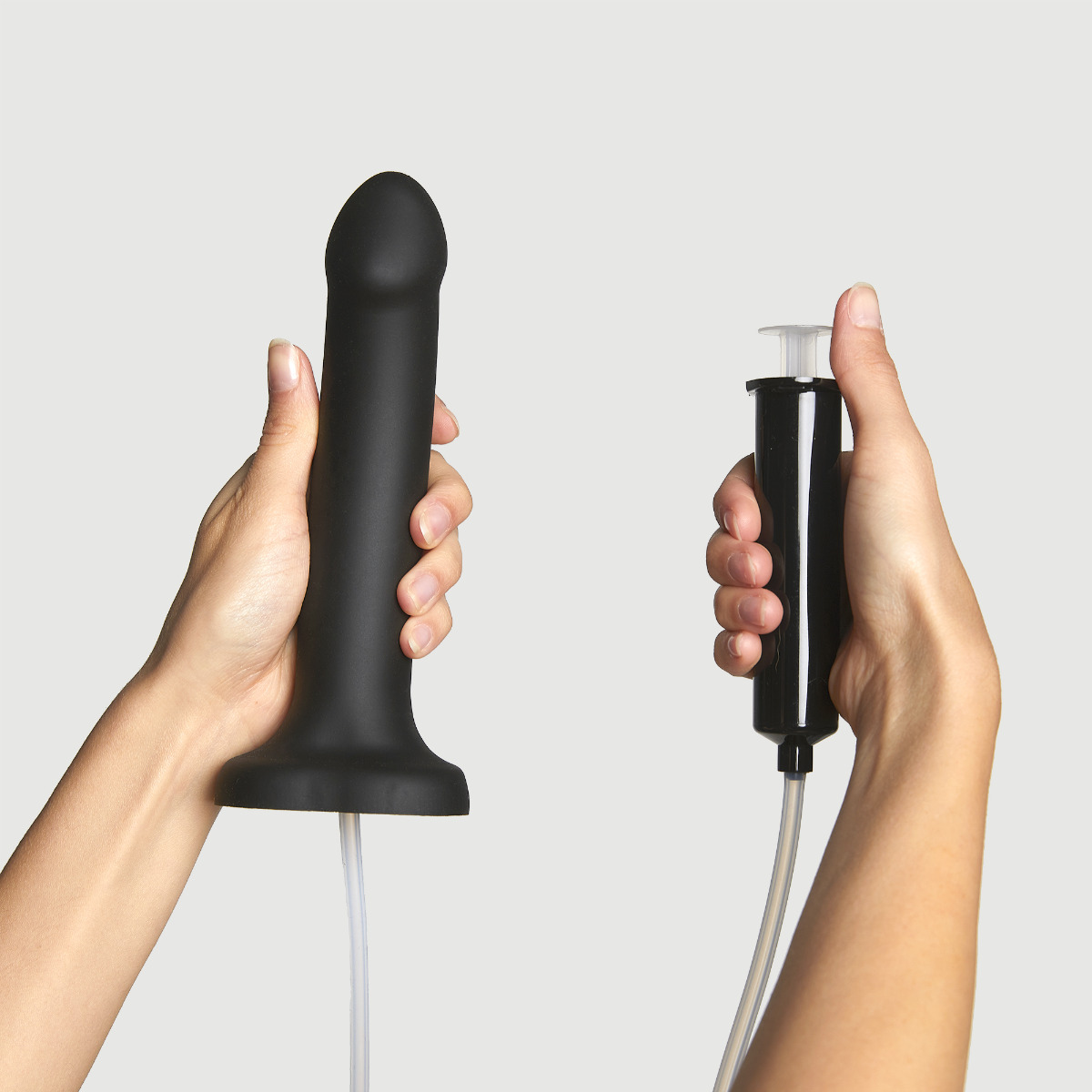 Strap On Me - Squirting Cum Dildo Semi-Realiste Black - L