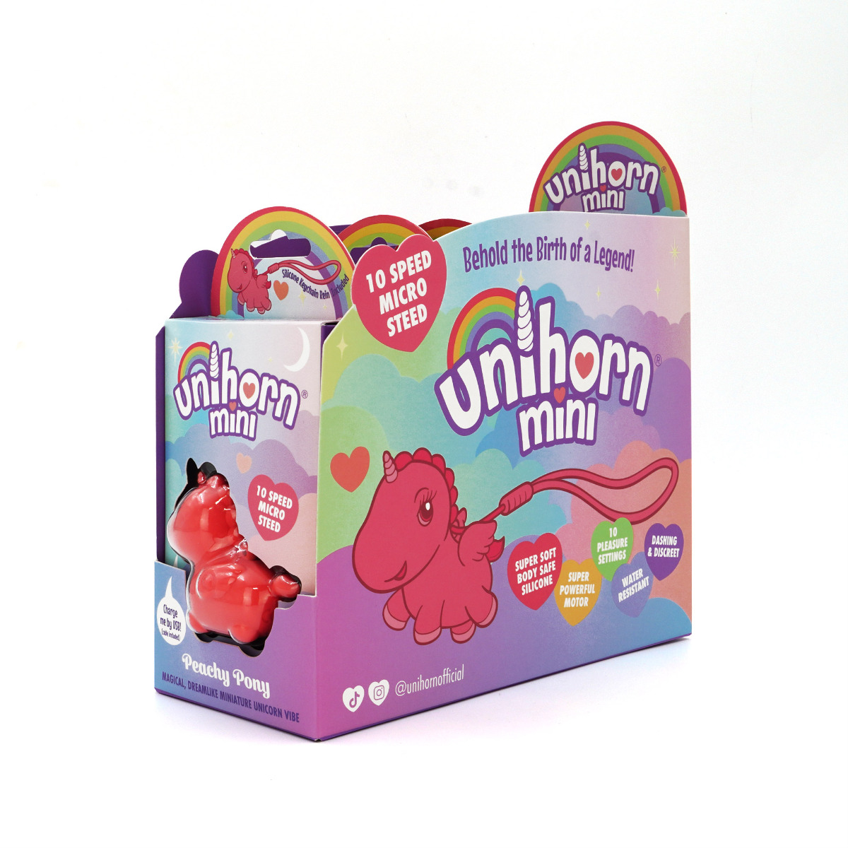 Unihorn Mini POS – Unihorn Peachy Pony – Till Side Display (Flat Packed – Holds 6pcs)